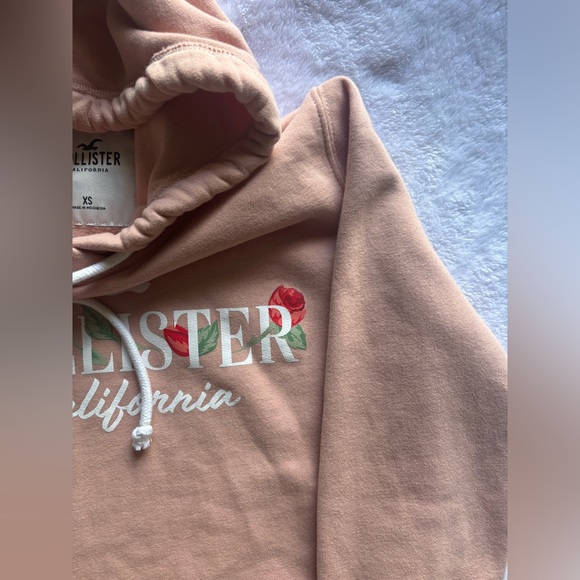 Hollister cream pink hoodie - Picture 6 of 8